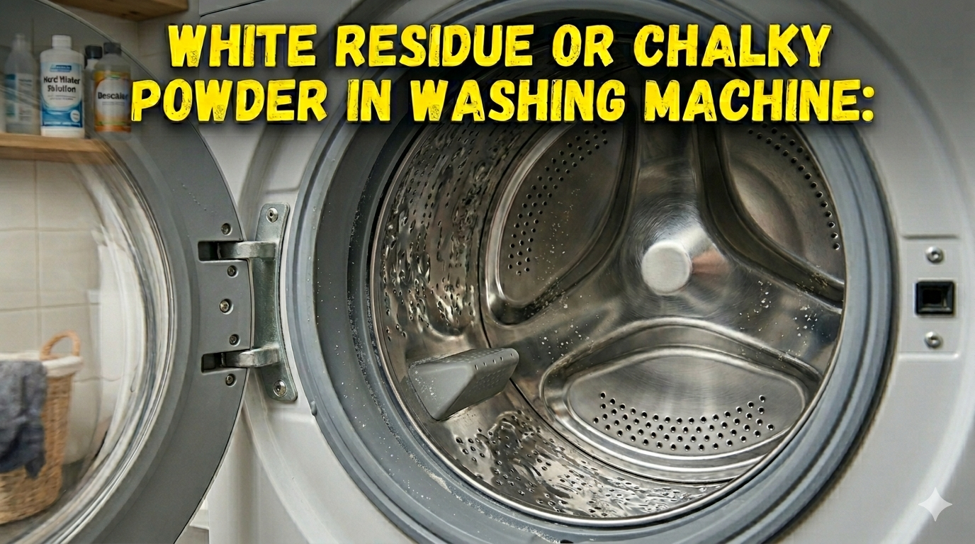 How to Remove White Residue or Chalky Powder from Washing Machine