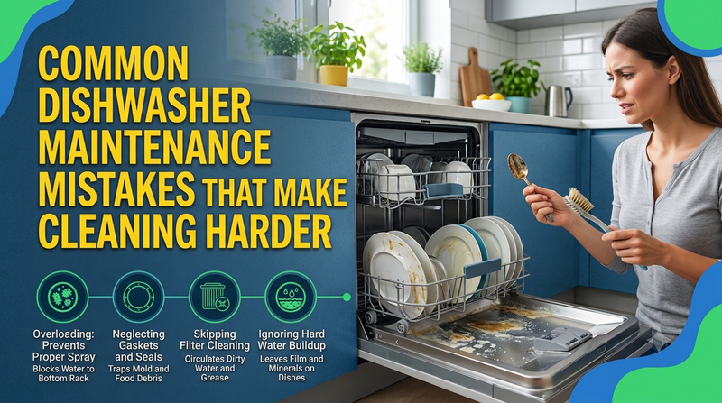 Common Dishwasher Maintenance Mistakes That Make Cleaning Harder