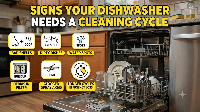Signs Your Dishwasher Needs a Cleaning Cycle