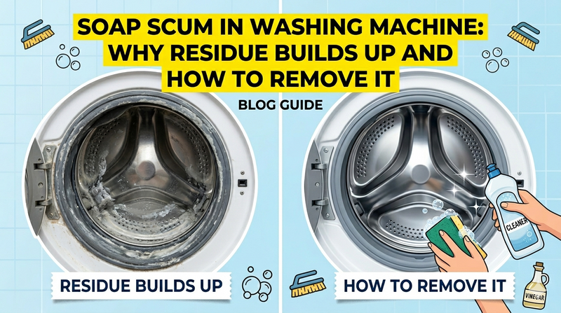 Soap Scum in Washing Machine: Why Residue Builds Up and How to Remove It