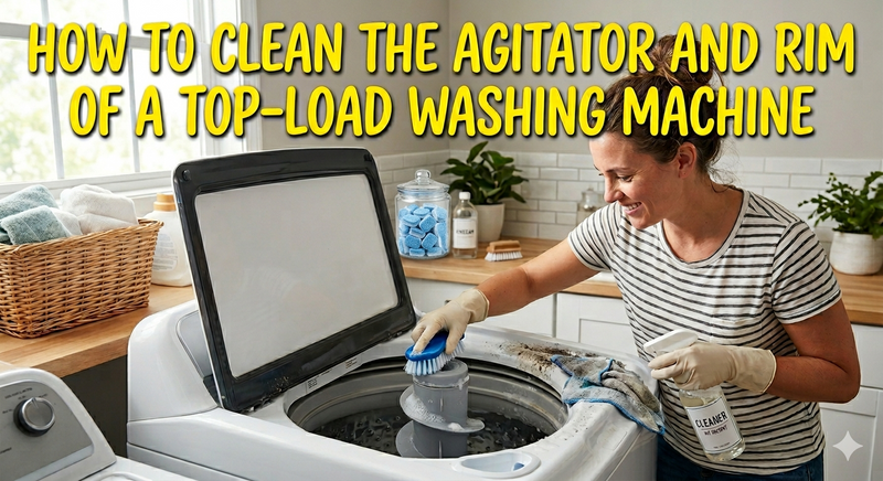 How to Clean the Agitator and Rim of a Top-Load Washing Machine