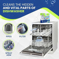 clean hidden parts of dishwasher