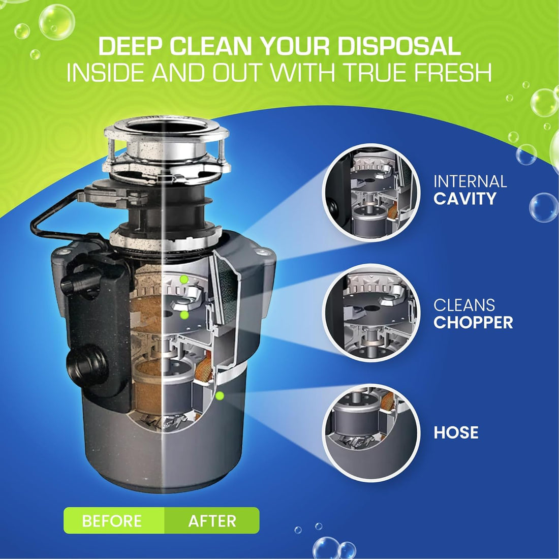 garbage disposal cleaner pods tablets