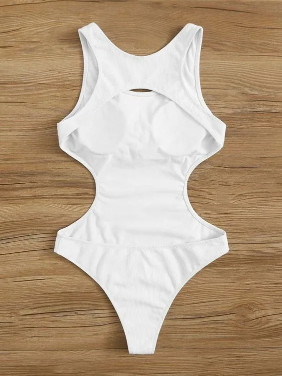 comfortable white swimsuit