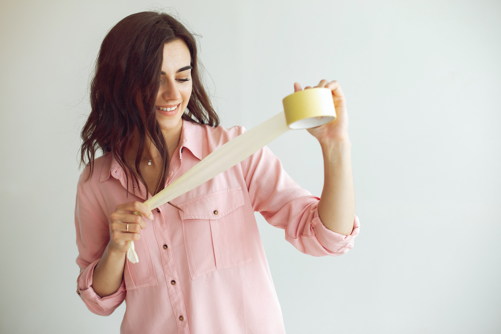 use tape to remove-tissues