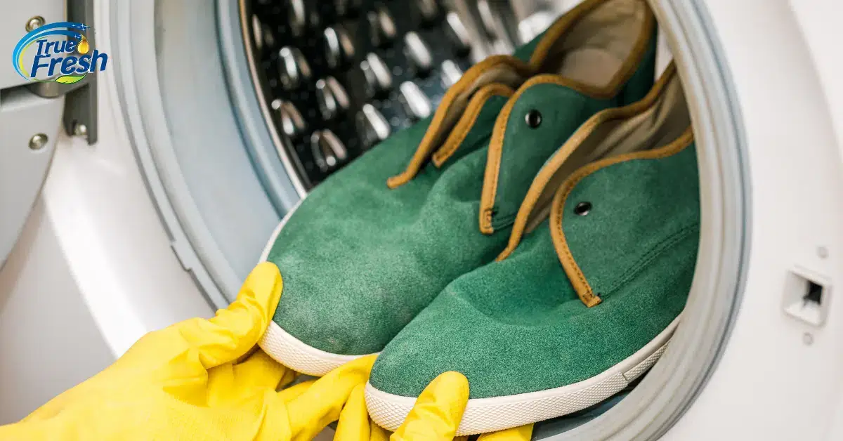 wash shoes in a washing machine
