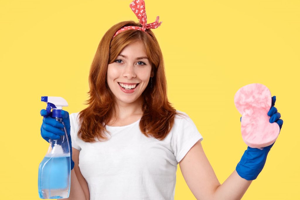 cute-girl-in-white-t-shirt-and-pink-gloves